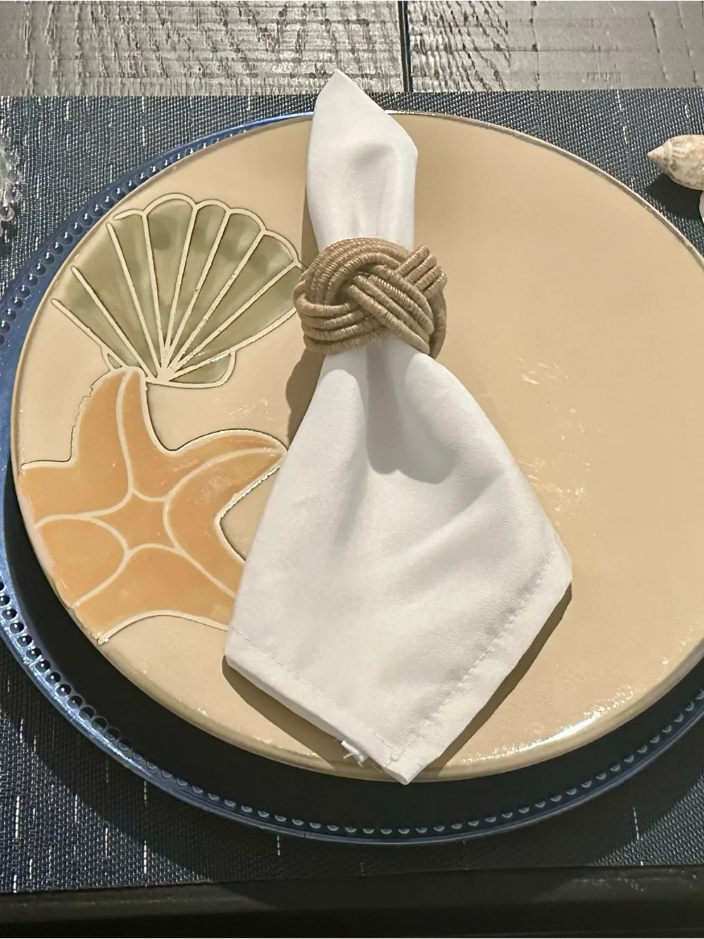 Dark Navy Blue Placemats Set Of 6